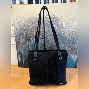 Liz Claiborne 1990’s Vintage Black Suede Bag